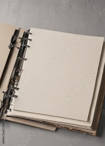 Wallpaper Mural Open vertical photo album with blank pages ready for customization ,  display,  simple Torontodigital.ca