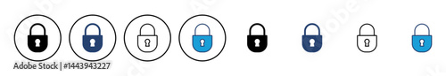Lock icon vector. Padlock icon vector. Encryption icon. Security symbol