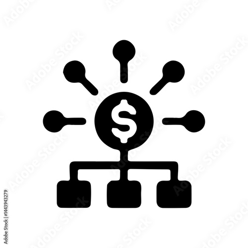 black dolar budget icon
