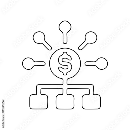 white dolar budget icon