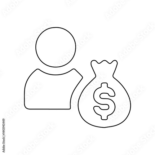 white dolar income icon