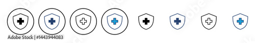 Health insurance icon vector. Insurance health document icon