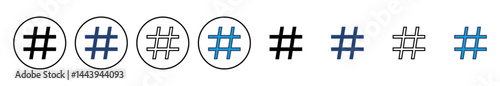 Hashtag icon vector. hashtag symbol