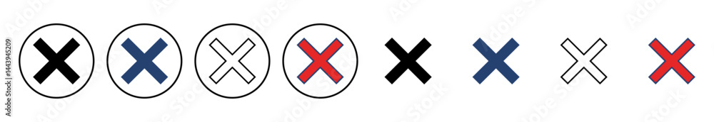 Obraz premium Close vector icon. Delete icon vector. cross sign