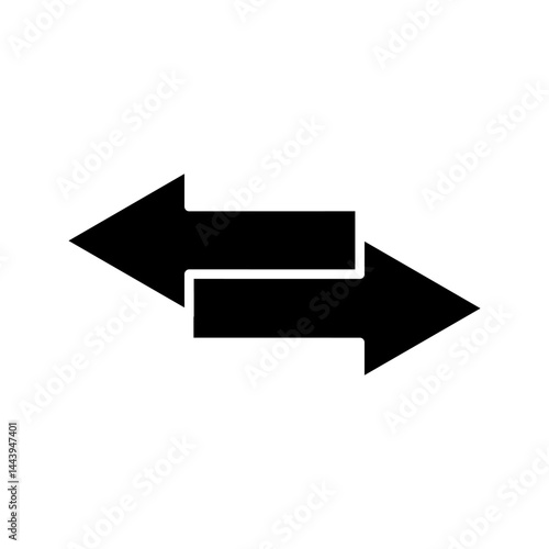 Transfer arrow line icon. linear style sign for mobile concept and web design. Right arrow left simple line vector icon. Symbol, logo illustration.