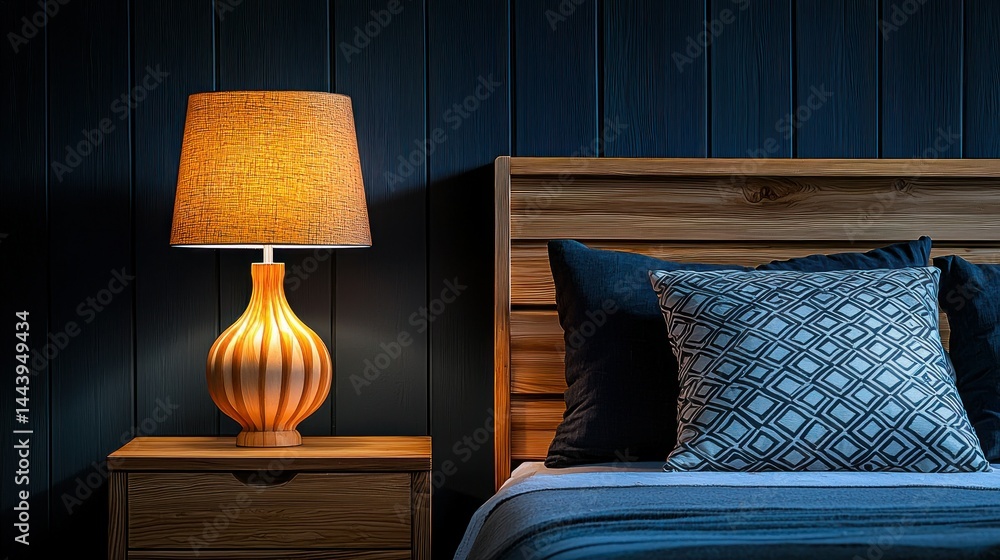 Cozy bedroom at night