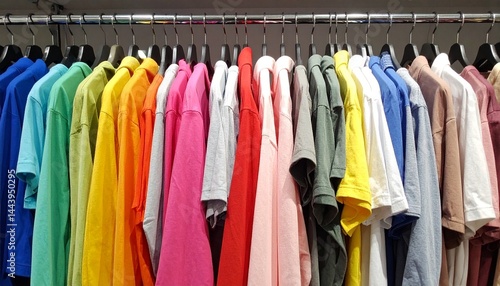 Wallpaper Mural colorful clothes on hangers Torontodigital.ca