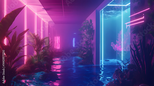 surreal futuristic scene photo