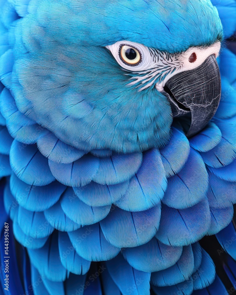 Obraz premium Vibrant blue parrot close-up (1)