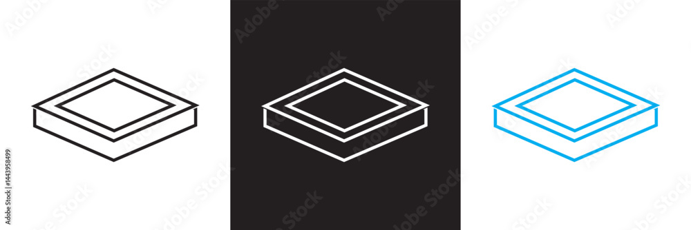 Double insulation symbol icon. Vector for websites, mobile interfaces, presentations, banner, visual branding etc. Vector illustration. isolated on white and black background. EPS 10 Double insulation symbol icon. Vector for websites, mobile interfaces, presentations, banner, visual branding etc. Vector illustration. isolated on white and black background. EPS 10