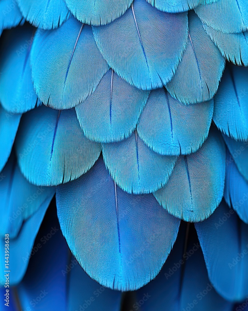 Obraz premium Vibrant blue parrot feathers close-up (2)