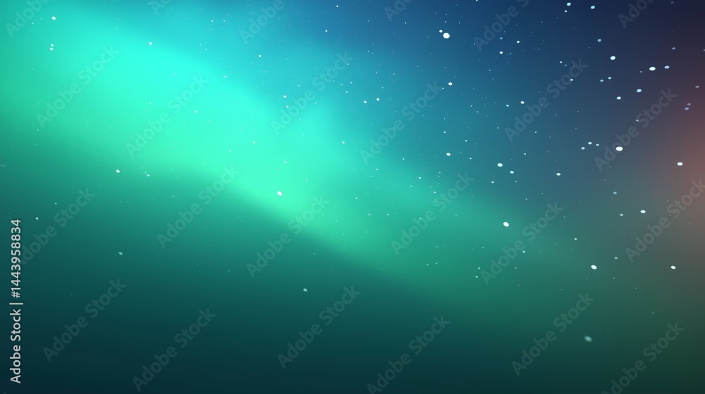 Obraz premium Celestial Ballet: Witness the breathtaking beauty of the aurora borealis as it dances across the night sky, with a sprinkling of stars. A mesmerizing scene of natural wonder.