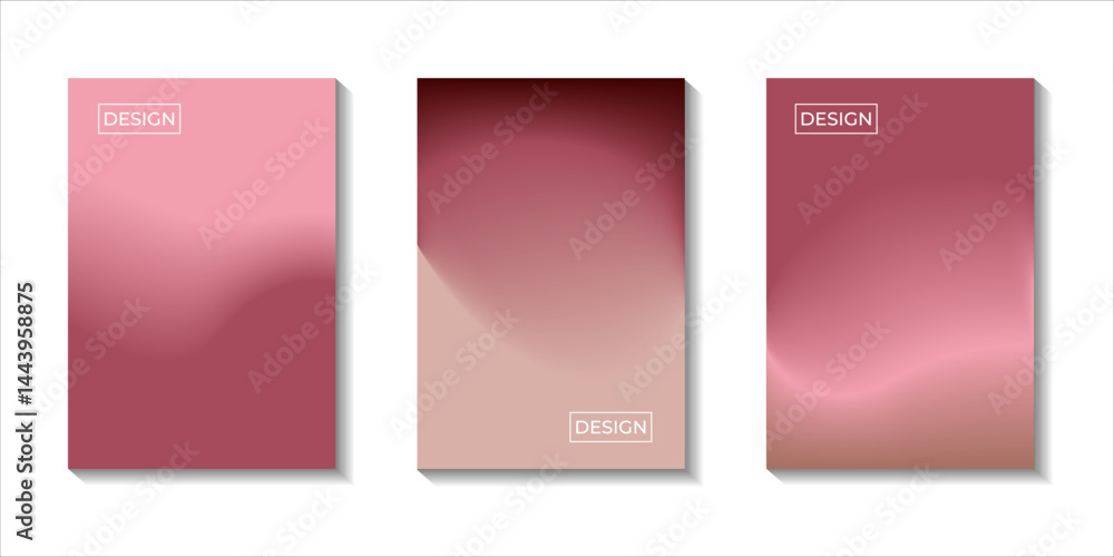 Fototapeta premium Abstract minimal templates in dusty pink and warm blush tones, perfect for visual identity, ads, or portfolio covers.
