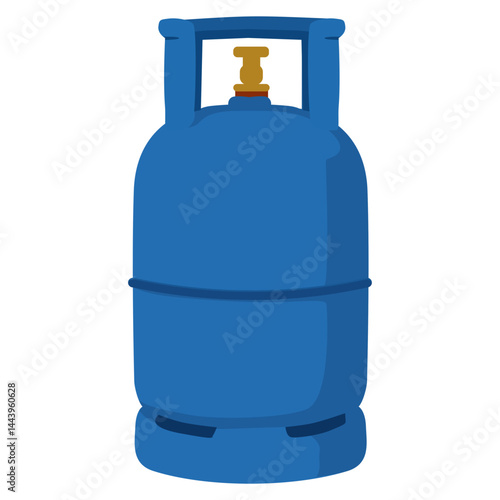 Blue LPG Cylinder Vector