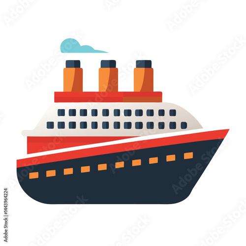 Ocean liner icon isolated on white background