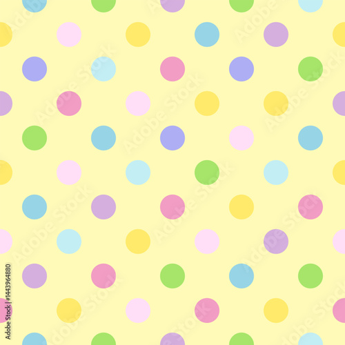 Simple Polka Dot pattern, Colorful seamless texture