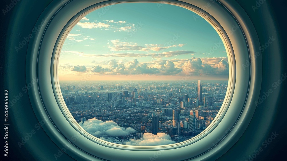 Fototapeta premium Aerial Cityscape: A Breathtaking View from Above