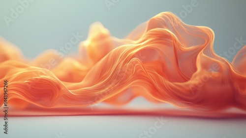 Obraz na płótnie Fluid, flowing, orange fabric design w salonie