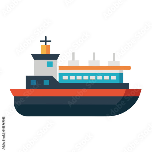 Oil tanker icon on white background