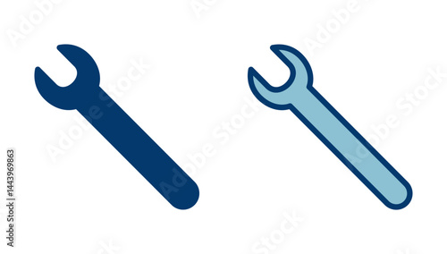 wrench icon vector isolated on white background. Wrench vector icon. Spanner symbol
