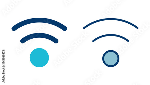 WIFI Icon vector isolated on white background. signal vector icon. Wireless and wifi icon or sign for remote internet access
