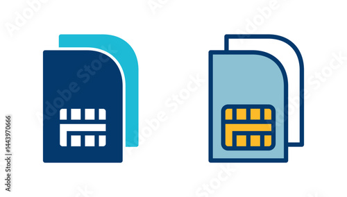 Sim card icon vector isolated on white background. Mobile slot icon. Mobile cellular phone sim card chip.