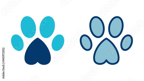 Paw icon vector isolated on white background. Paw Print icon