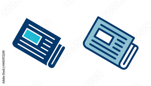 Newspaper icon vector isolated on white background. news paper icon vector