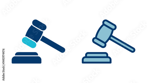 Gavel icon vector isolated on white background. Hammer icon vector. Judge Gavel Auction Icon Vector. Bid