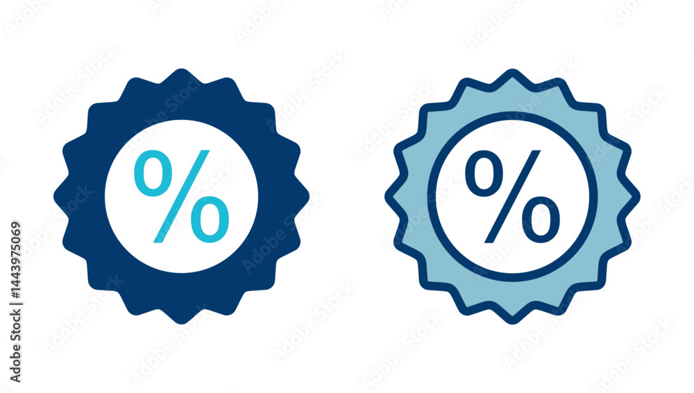 Obraz premium Discount icon vector isolated on white background. Discount tag icon.