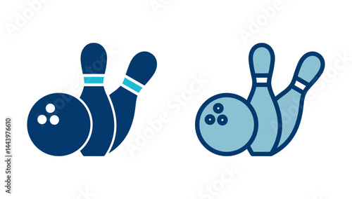 Bowling game Pin Icon vector isolated on white background. Bowling icon, ball and pin