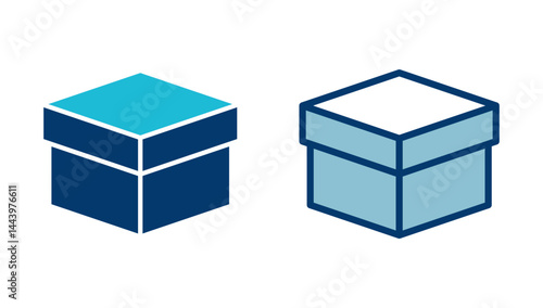 Box icon vector isolated on white background. Cardboard box, packaging open. Box vector icon