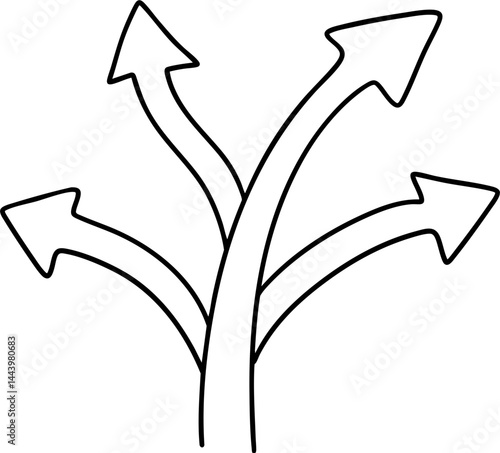 business timeline can be represented by arrows indicating various paths and decisions, showcasing journey ahead