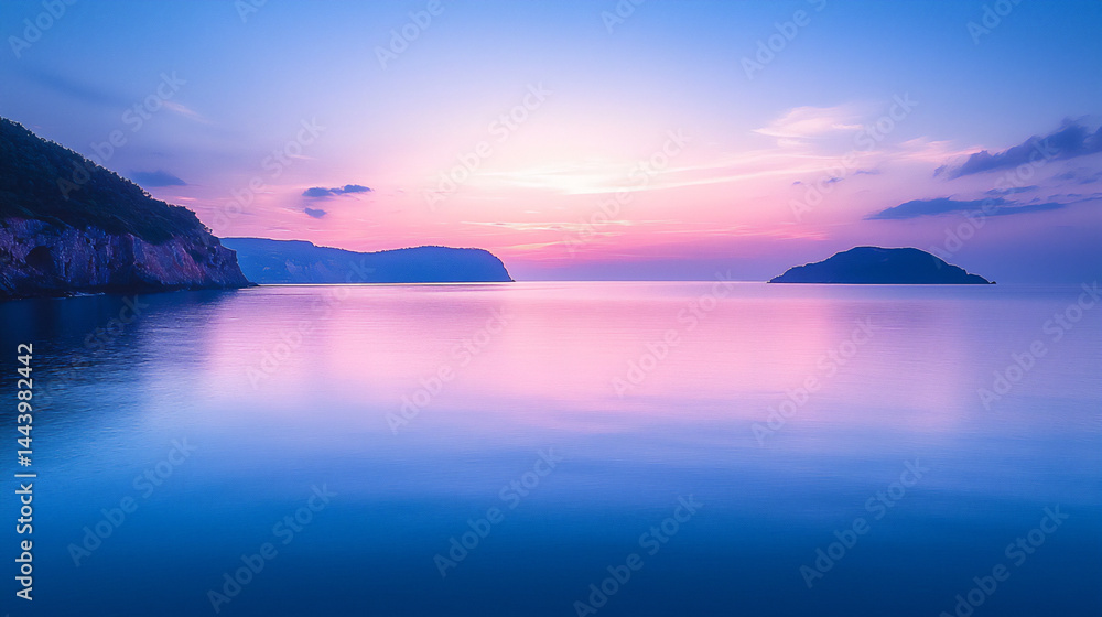 Fototapeta premium pale blue dusk,