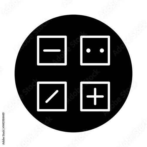 calculator glyph icon