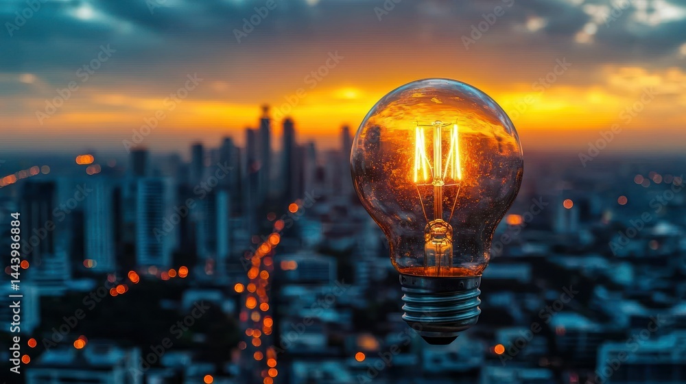 Illuminating cityscape idea