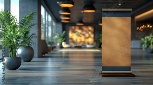 Blank Roll Up Banner Lobby.
