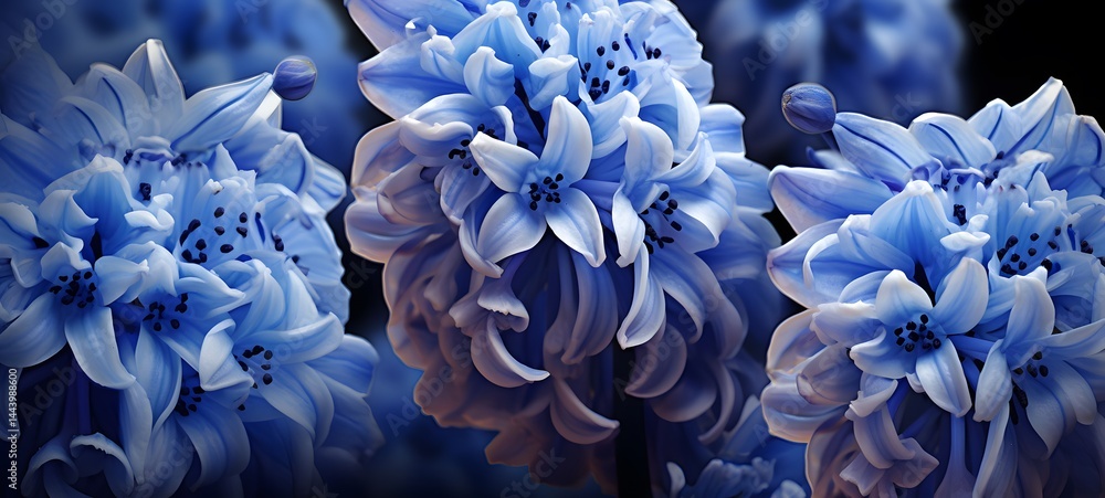 Hyacinth Flower in Delfts Blauw,ai generative Hyacinth Flower in Delfts Blauw,ai generative