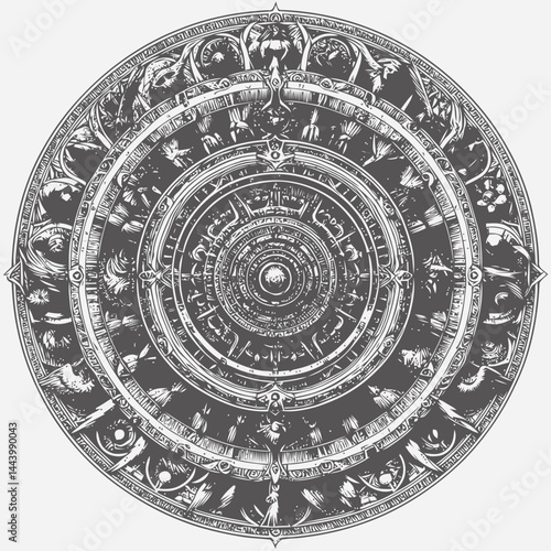 Ancient Stone Circle Rendered in Mystical Art Style with a Powerful Aura of Spiritual Energy and Magic