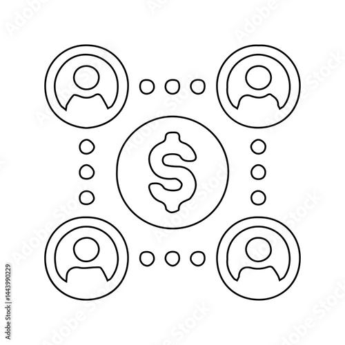white dolar fund icon
