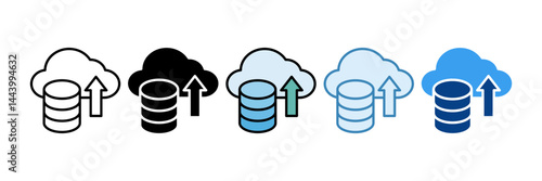 Cloud Storage Icon Set Multiple Style Collection