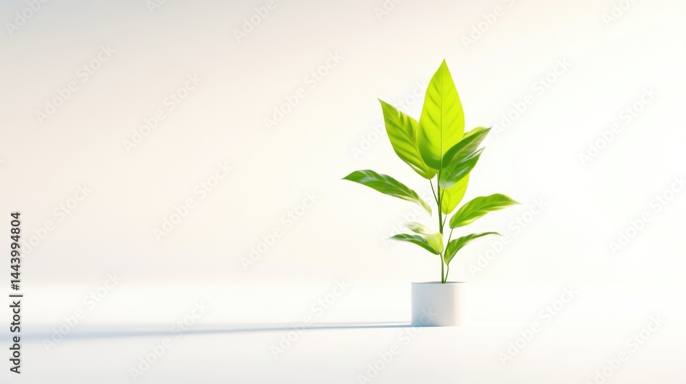 Minimalist plant in a pot Minimalist plant in a pot