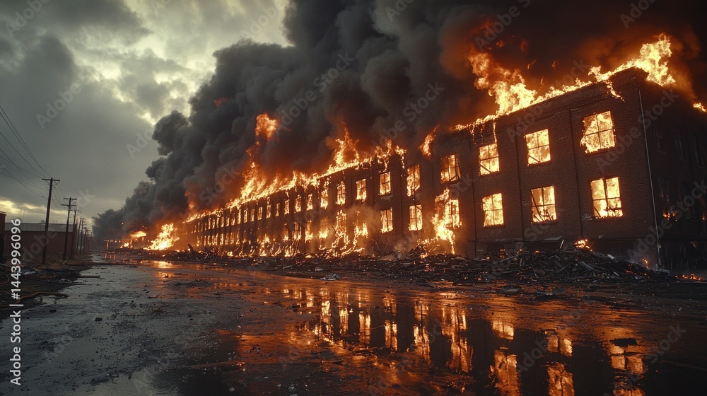 Massive factory blaze