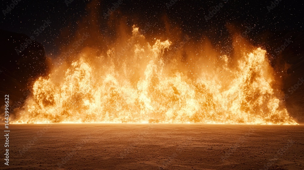 Massive inferno on a flat surface
