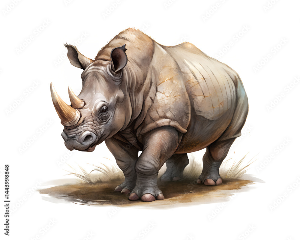Obraz premium rhino isolate transparent background