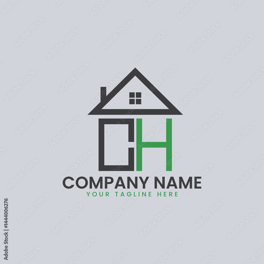 Modern Real Estate Alphabet Logo House Icons Modern Real Estate Alphabet Logo House Icons