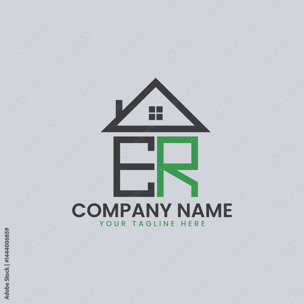 Modern Real Estate Alphabet Logo House Icons Modern Real Estate Alphabet Logo House Icons