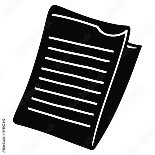 Isolated Black Vector cue sheet With White Background