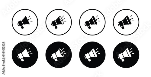 Megaphone icon set vector illustration