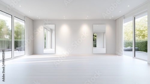 Modern, minimalist, empty interior